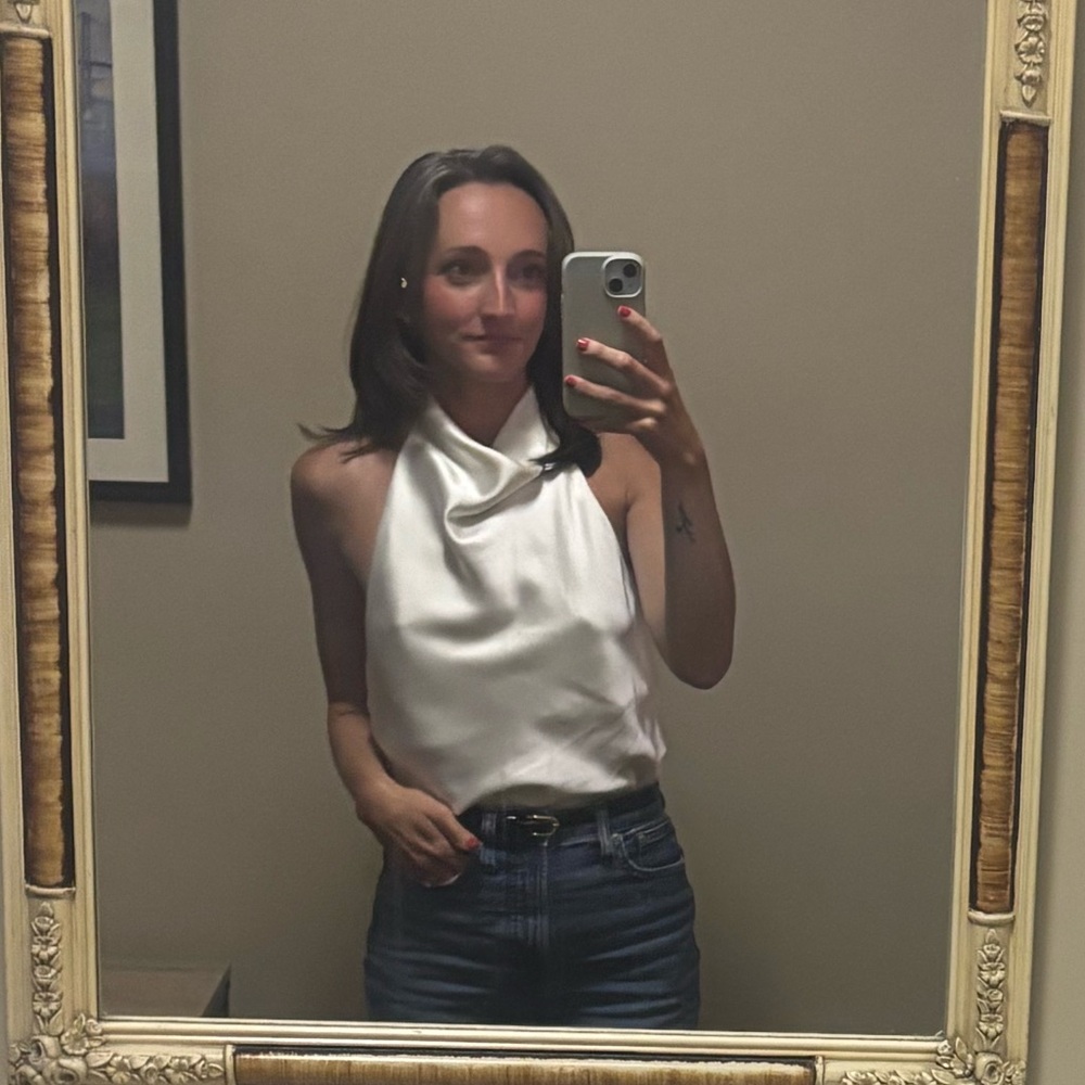 Zara Satin Halter Top